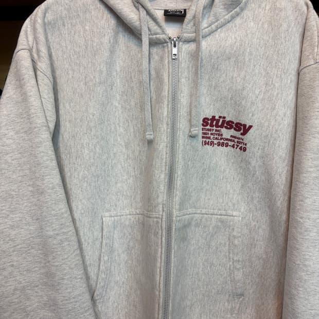 스투시 dna 후드집업  L사이즈 애쉬