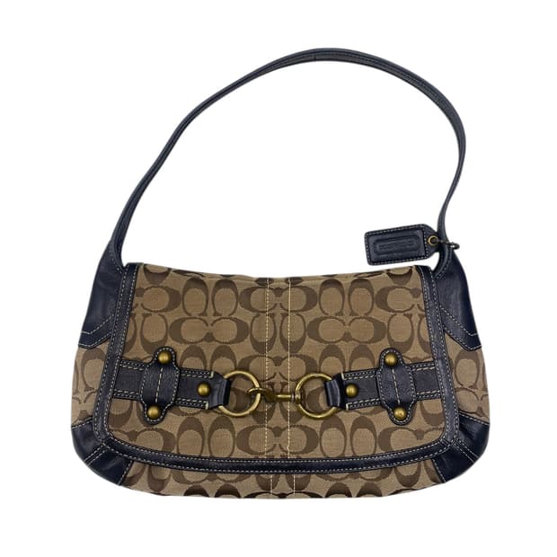 코치 y2k 패브릭 버클 숄더백