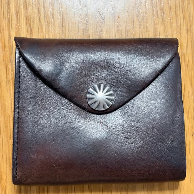 RRL 더블알엘 콘초 레더 월렛 다크 브라운
