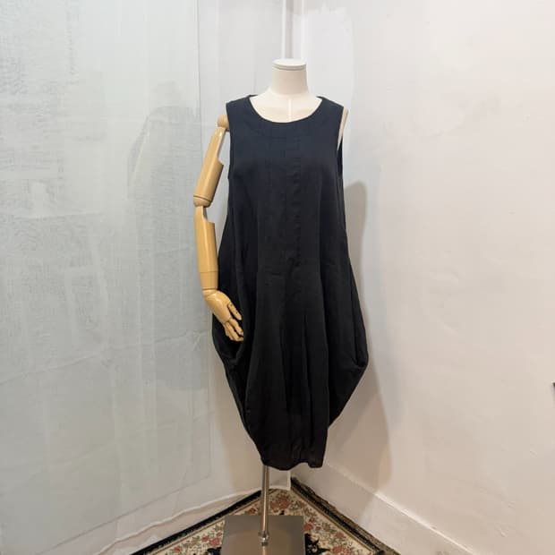 린넨 벌룬 볼륨 뷔스티에 나시원피스 리넨원피스 4775
