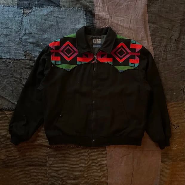 70s 80s 빈티지 펜들턴 네이티브 아메리칸 나바호 울 봄버 자켓