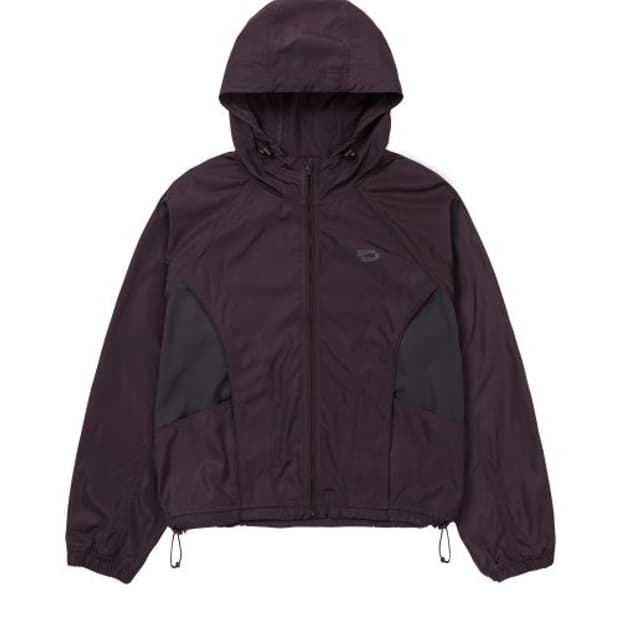 웰빙익스프레스 color blocked windbreaker 버건디 S 