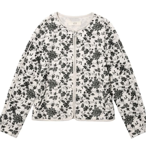 athe 아떼 바네사브루노 자수 플라워 봄버 자켓