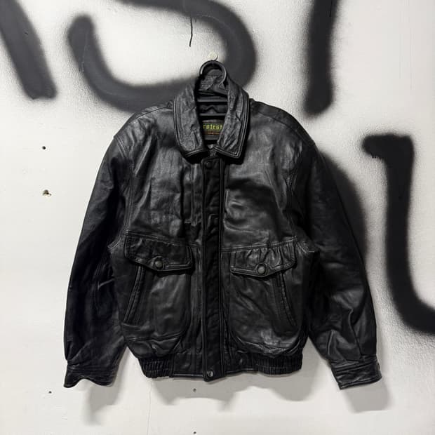 VTG 빈티지 100% 쉽스킨 양가죽 A2 봄버 자켓