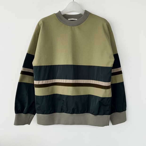 하쉬 HACHE 텍스처 블록 맨투맨