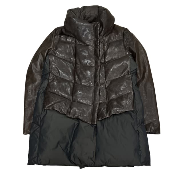 (66) 데무박춘무 우먼스 양가죽믹스 덕패딩 브라운