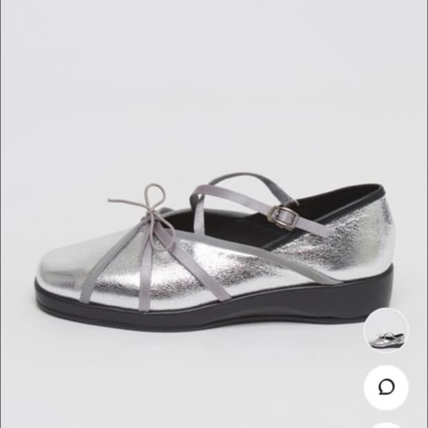 새상품) 소가죽 실버 슈즈 아카이브앱크