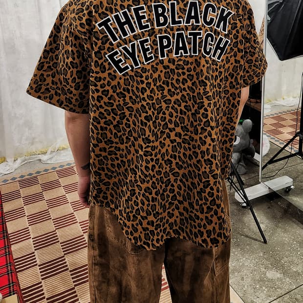 블랙아이패치 레오파드 베이스볼 셔츠 (L)