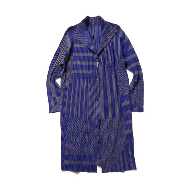 Pleats Please Pattern Pleated Long Cardi