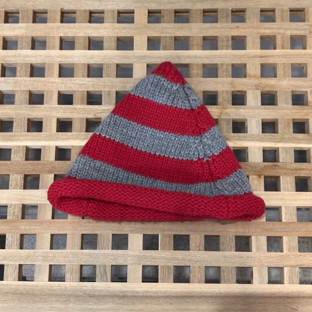 일본 빈티지 스트라이프 꼬깔 비니