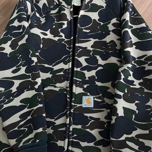 칼하트 카모 후드집업