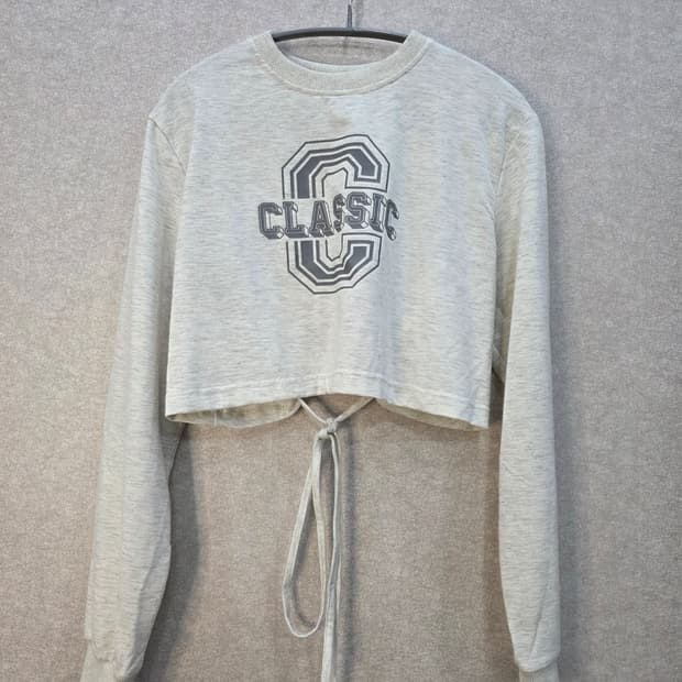 CIDER 샵사이다 크롭 스트링 티셔츠