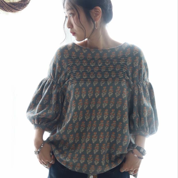 [Kapital] Floral Cashmere-Blend Blouse