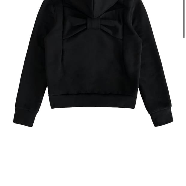 체메씨 BOW ZIP-UP HOODIE (BLACK) 보우 후드티