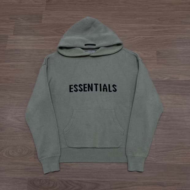 105 피오갓 에센셜 스펠아웃 빅로고 니트 후드티