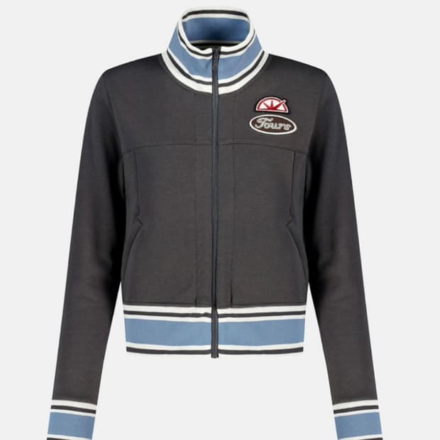 SUNLOVE W Emblems Track Jacket chacoal