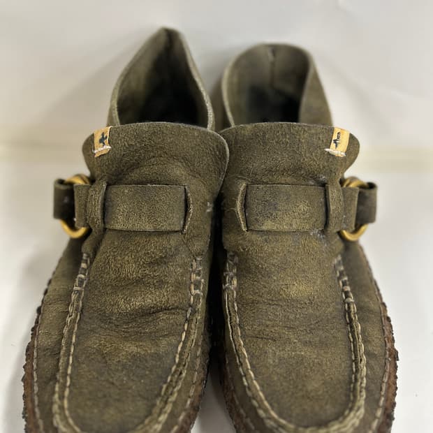 VISVIM 올드비즈빔 올리브 스웨이드 스키너드 더블링 크레페솔 모카신부