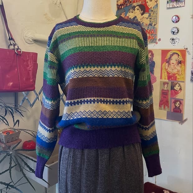 믹스컬러 니트 스웨터 [무배]