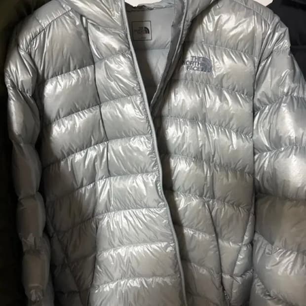 노스페이스 마티에르 EX RDS 다운 후디 라이트그레이 25FW