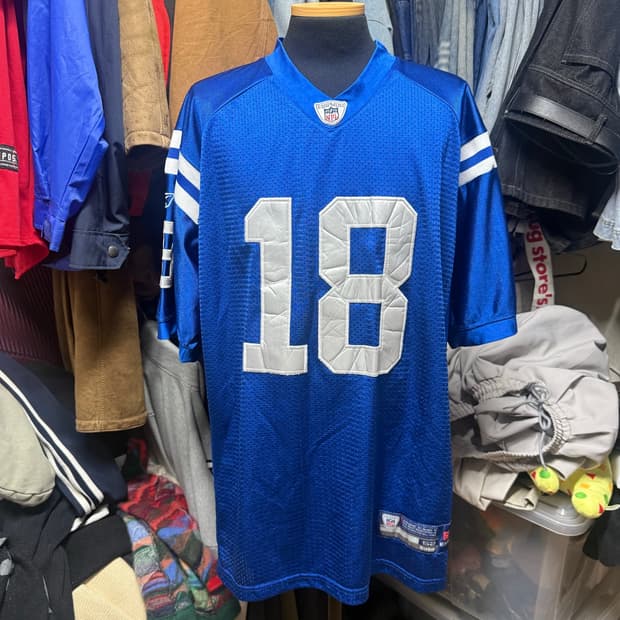 [52]리복 NFL 인디애나폴리스 콜츠 페이튼 매닝 #18 온필드 져지