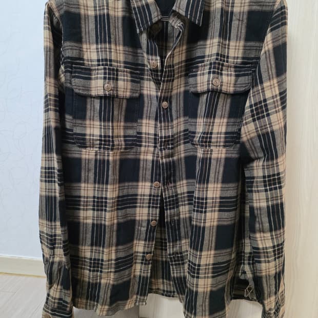 RRL 더블알엘 플래드 코튼 린넨 워크셔츠 L