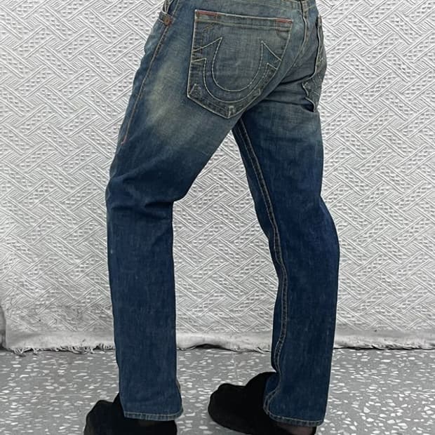 트루릴리전 트루릴리젼빅티 Y2K 데님 청바지 34인치 C06997