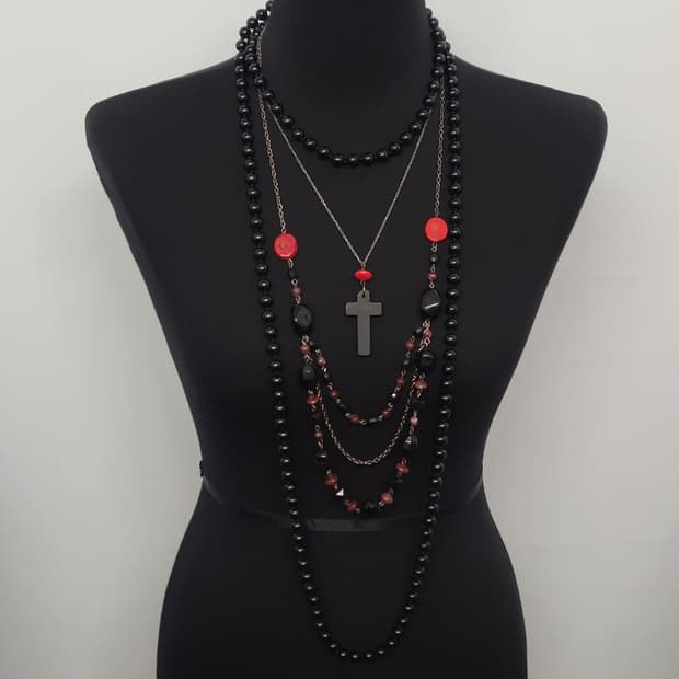 cross necklace set
