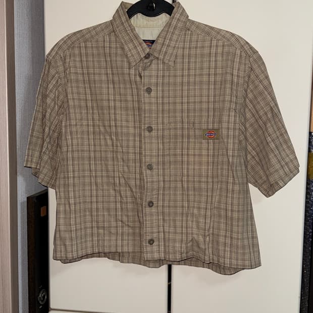 디키즈 체크 반팔셔츠