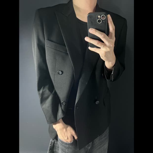 FARAGO 울 더블 블레이저