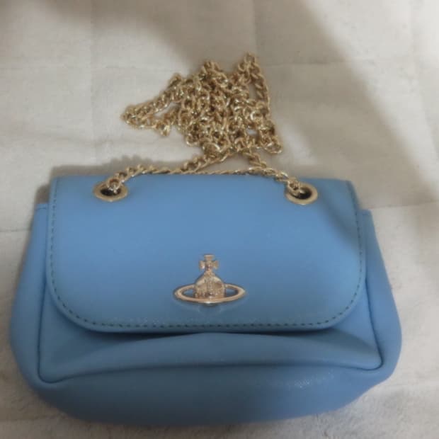 비비안웨스트우드 미니체인백 블루