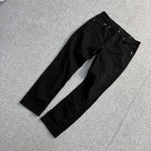 36 플랙 블랙 흑청 데님 팬츠 0504J