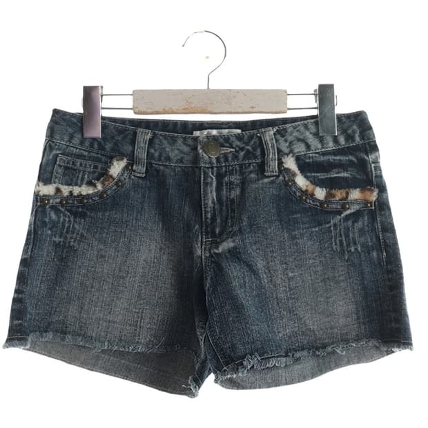 Colza 호피 퍼 반바지 숏팬츠