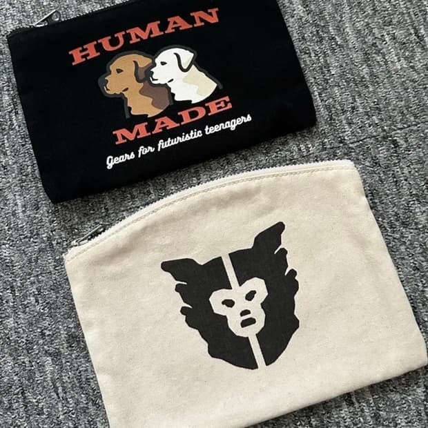 일괄판매 가격!) 휴먼메이드 뱅크 파우치 화이트 & 블랙