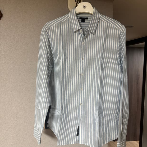 질스튜어트 뉴욕 스트라이프 린넨셔츠 100사이즈 새상품 판매