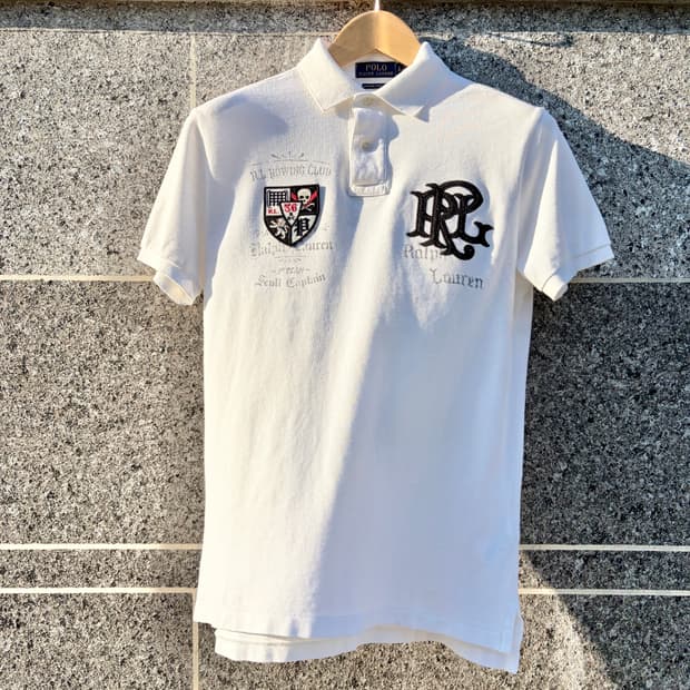 S)폴로 랄프로렌 스컬 캡틴 헤비에잇 커스텀슬림핏 PK카라 반팔티