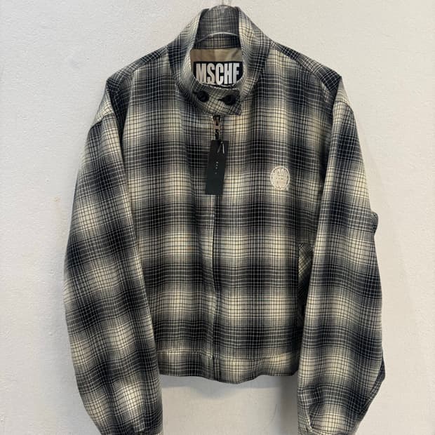 MSCHF Checkboard patterned zip-up jacket
