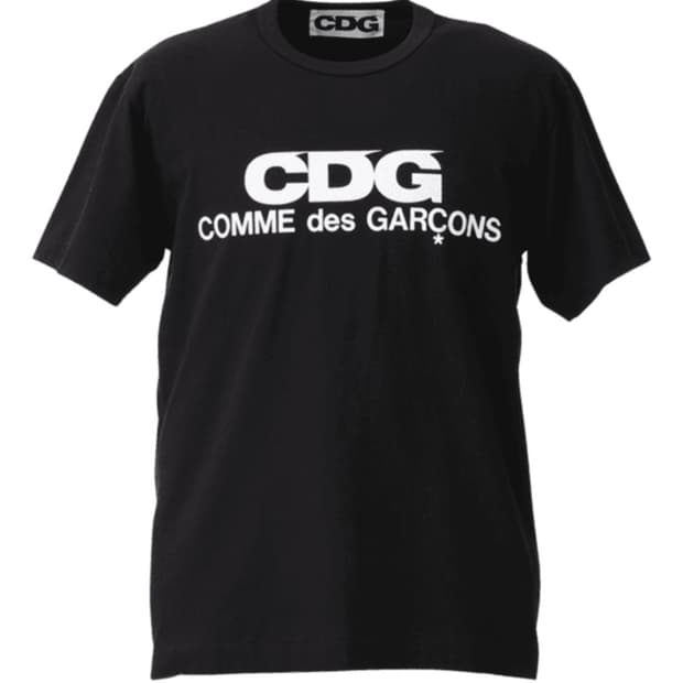 꼼데 cdg 로고 반팔 블랙 XL