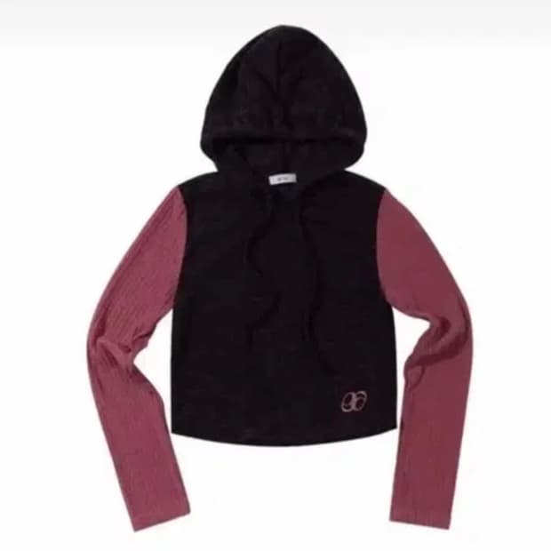 애즈온  pop leglan hood knit 