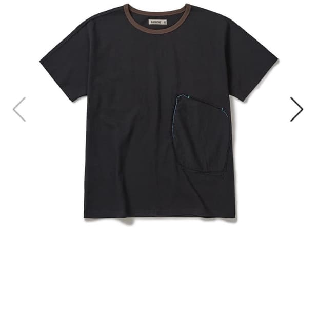 카락터 patchwork pocket half T-shirts