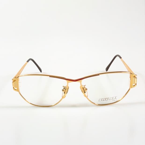 90s 이태리제 LUXFLEX 골드 스퀘어 빈티지 안경