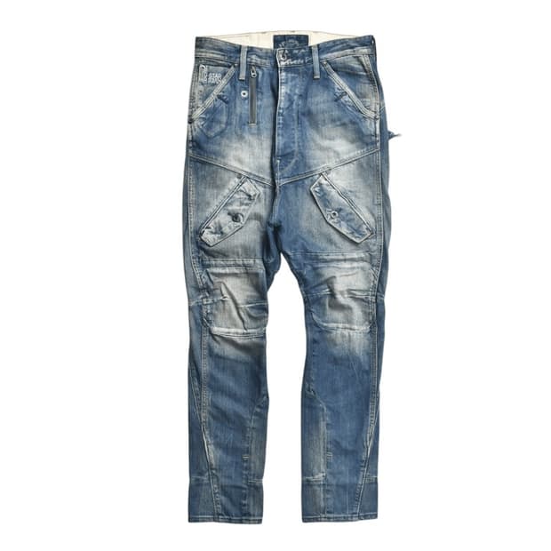 지스타 배기핏 텍티컬 카고팬츠 워싱 청바지 29 M25031108