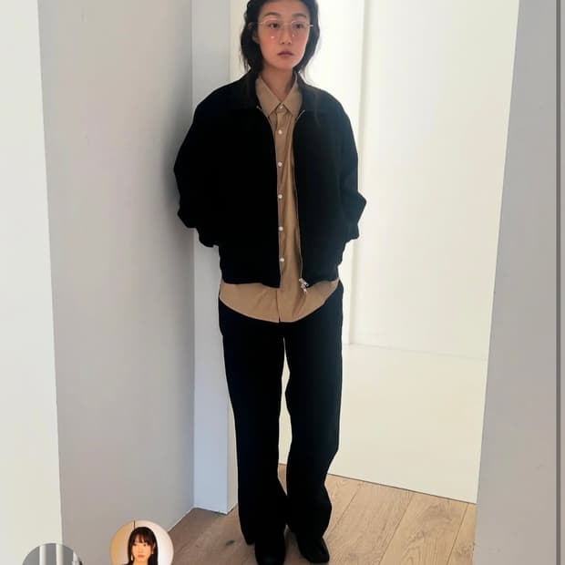 택o) 포니테일쇼퍼 스웨이드 자켓 s