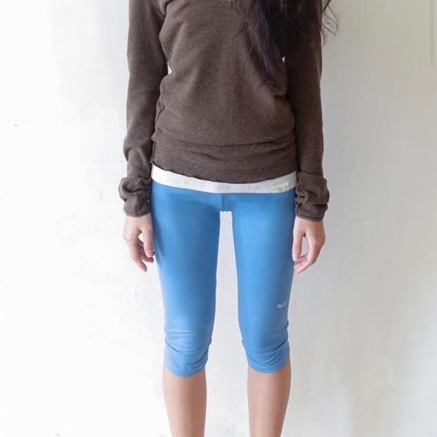★[fe.3] half leggings (blue)