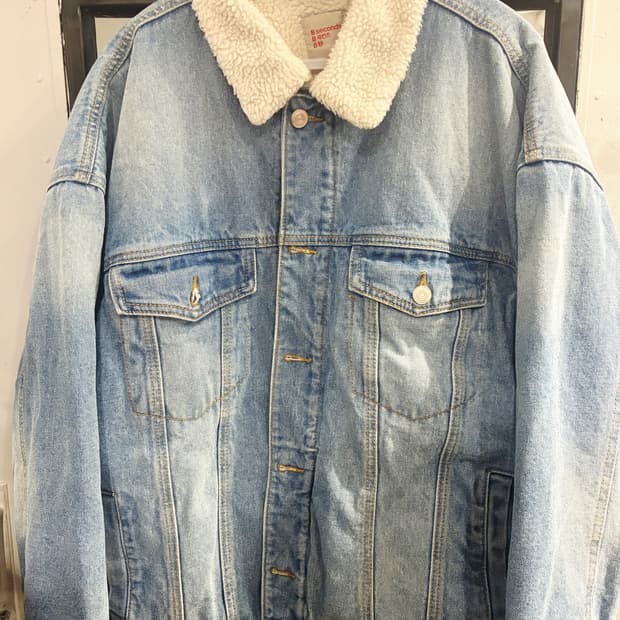 8세컨즈 뽀글이 카라
데님 자켓 2XL