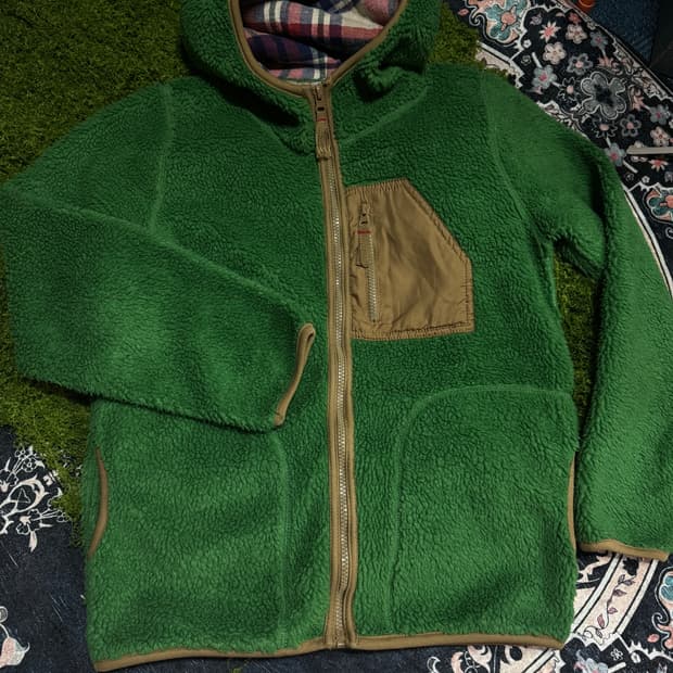 플리스 집업 그린