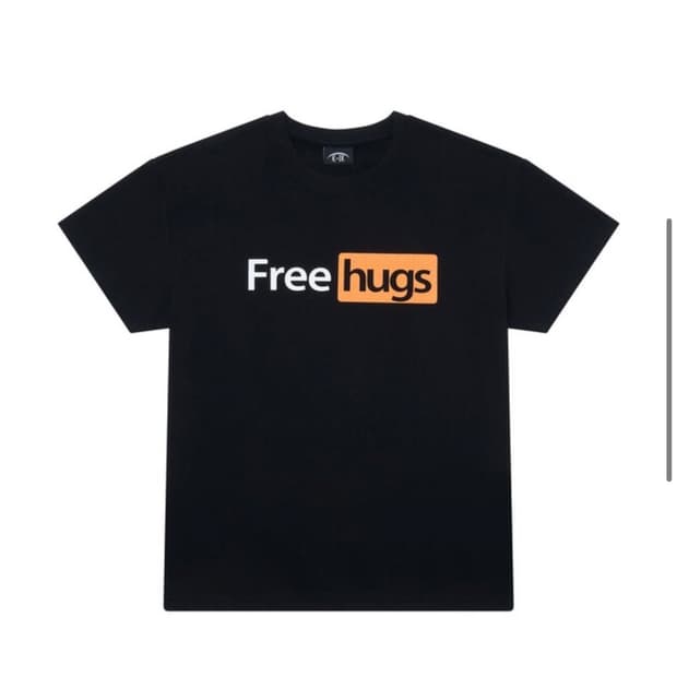 Freehugs 폰허브 반팔티셔츠 블랙 
