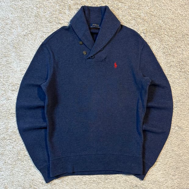 폴로 랄프로렌 신형 레드포니 숄카라 니트 네이비