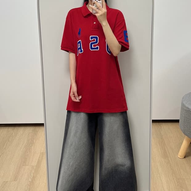 폴로 랄프로렌 빅포니 USA 럭비 카라 반팔 티셔츠 105