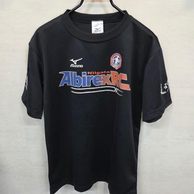 미즈노 빈티지 프린팅 알비렉스 니가타 러닝클럽 기능성 반팔 s