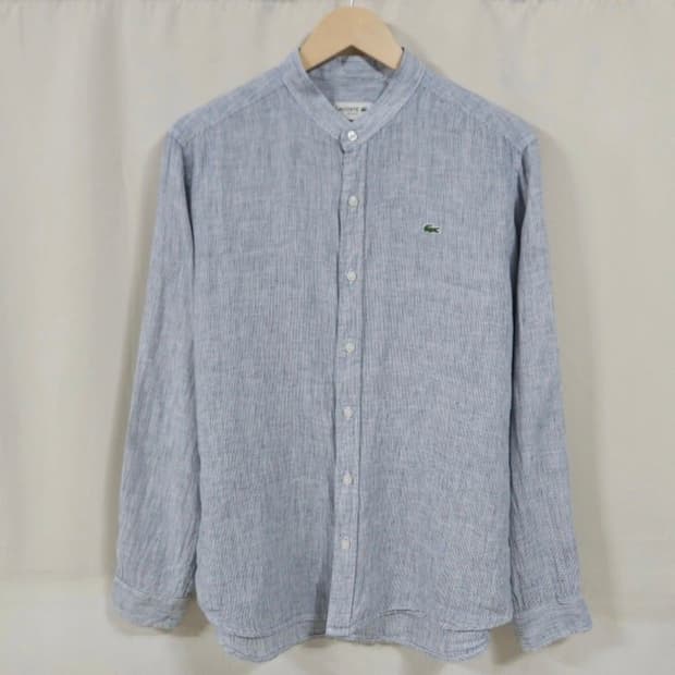 100 Lacoste 라코스테 린넨 헨리넥 셔츠 여름